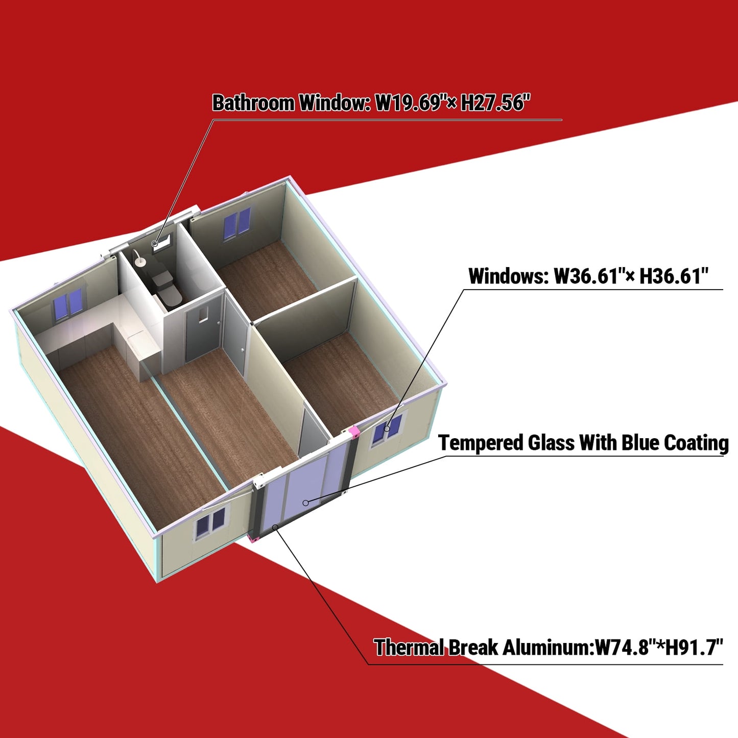 Expandable Prefab Modular House with Steel Frame and Insulated Panels