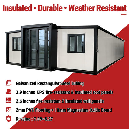 Expandable Prefab Modular House with Steel Frame and Insulated Panels